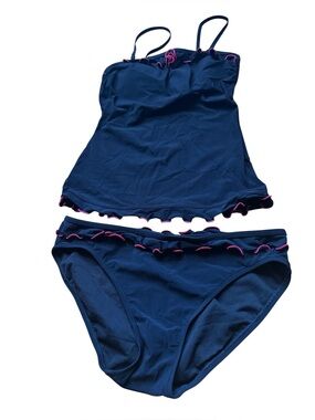 Profile by Gottex  Tankini Set with cherry red  trim